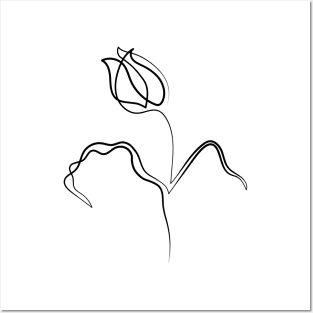 Tulip | One Line Artist | Minimal Art | One Line Art | Minimalist Posters and Art